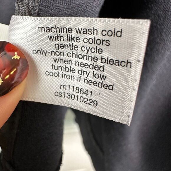 Lane Bryant Jacket Womens 28 Black Moto Style Soft Long Sleeve Collared - Picture 7 of 9